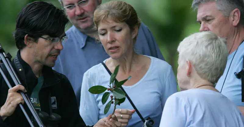 Nat Hab guests and Expedition Leader, Cerro de la Muerte Cloud Forest, Costa Rica.