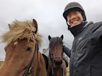 Photoshoot after a horseback riding tour in Myvatn, Iceland.