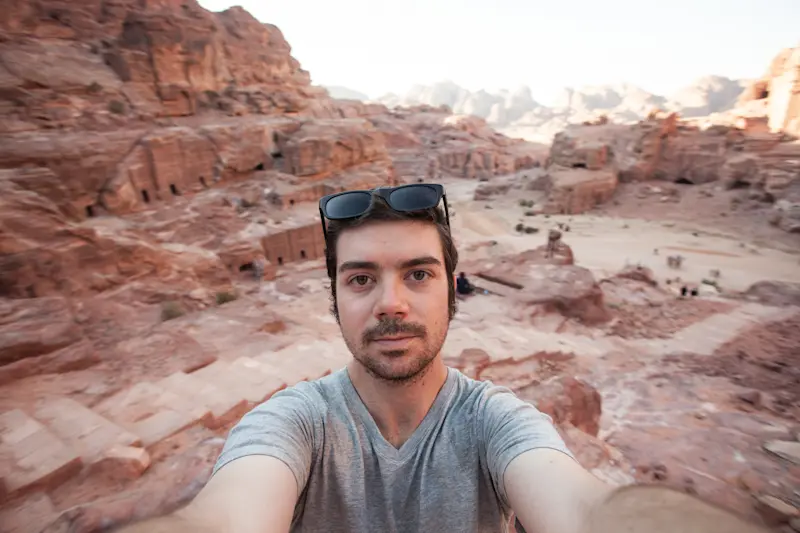 Exploring the hills behind Petra, Jordan.