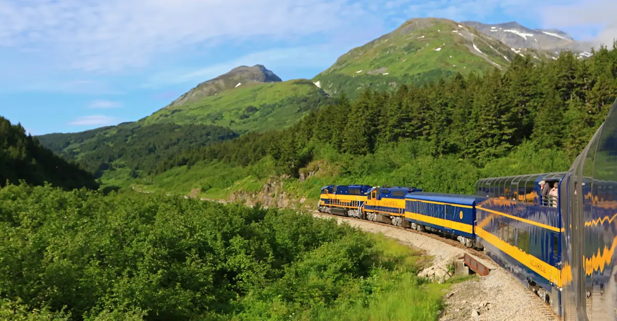 Alaska Railroad train, Alaska.