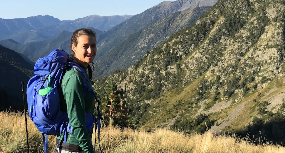 Hiking in the Pyrenees Mountain of Andorra on an Earthwatch expedition.