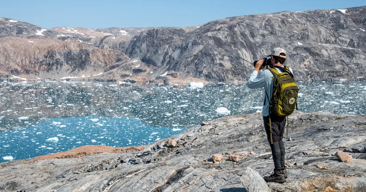 Nat Hab guest, Sermilik Fjord, Greenland.