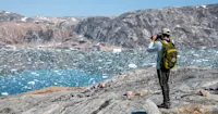 Nat Hab guest, Sermilik Fjord, Greenland.