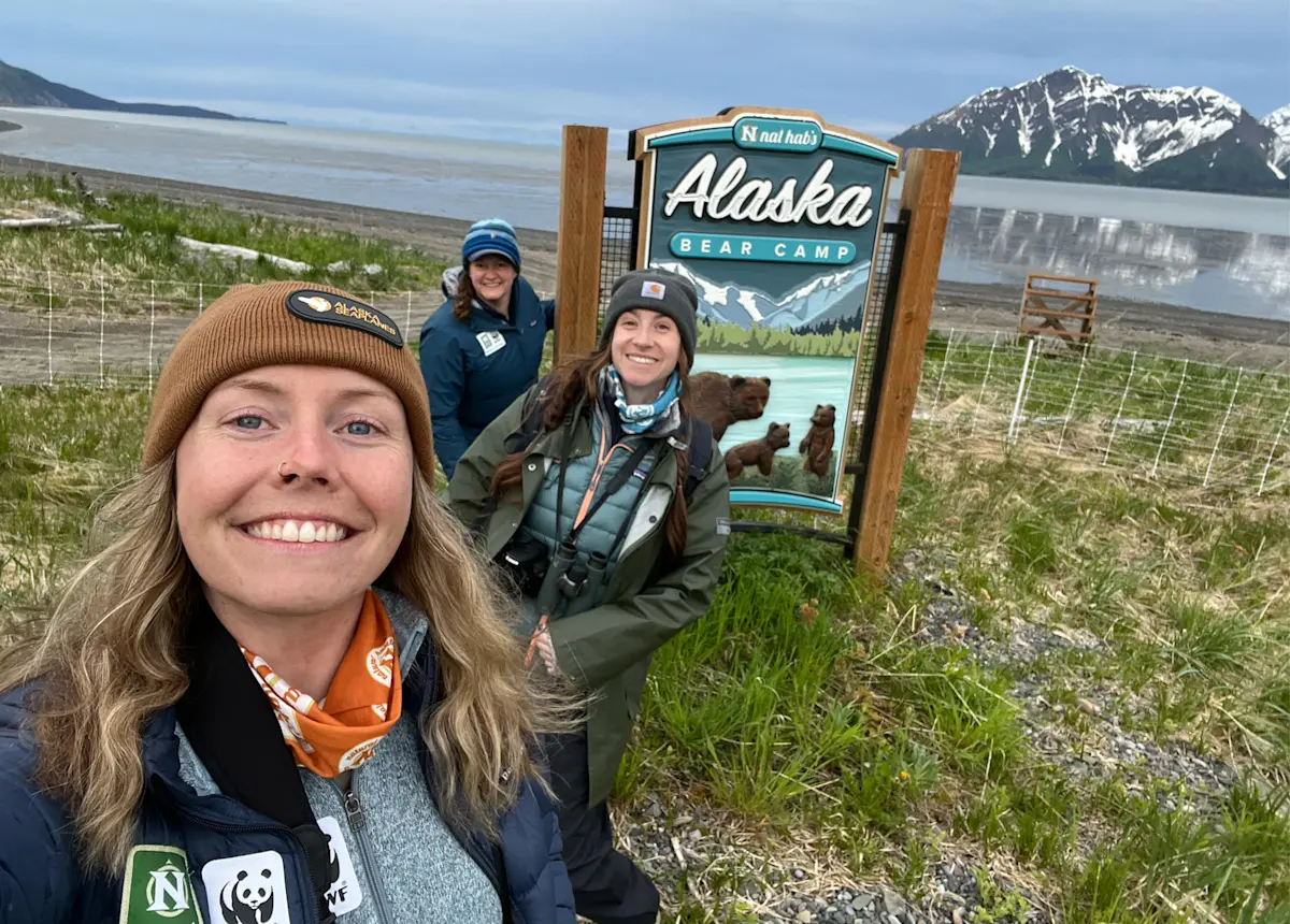 Having a blast at Bear Camp with my Expedition Leaders, Rylee and Laura
