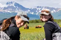 Watching coastal grizzlies in Hallo Bay, Katmai National Park, Alaska. 
