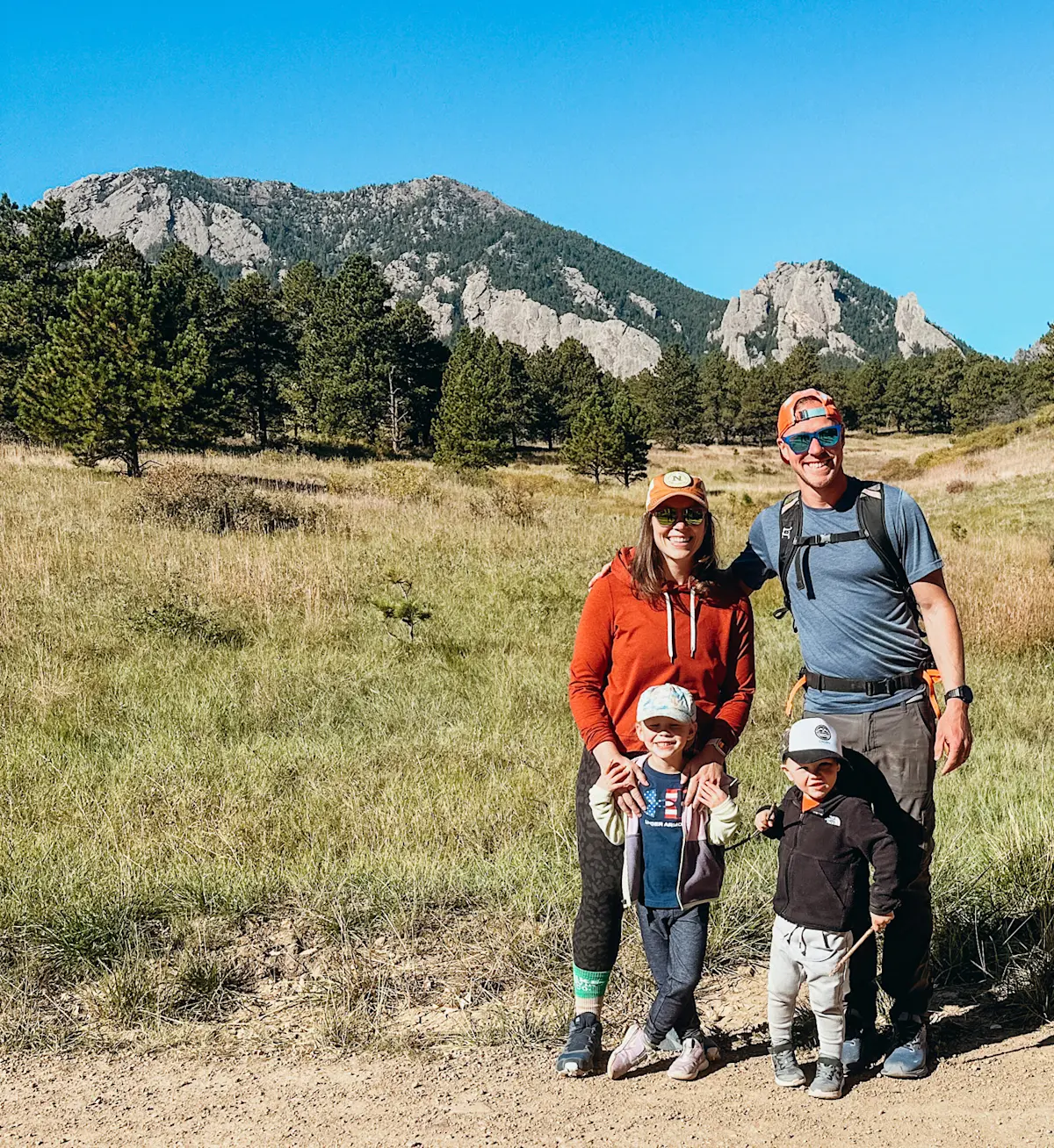 Kendra, Cory, Emery and Bodie enjoying the front range.