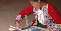 Quechua woman, Awanacancha Weavers Cooperative, Peru. 