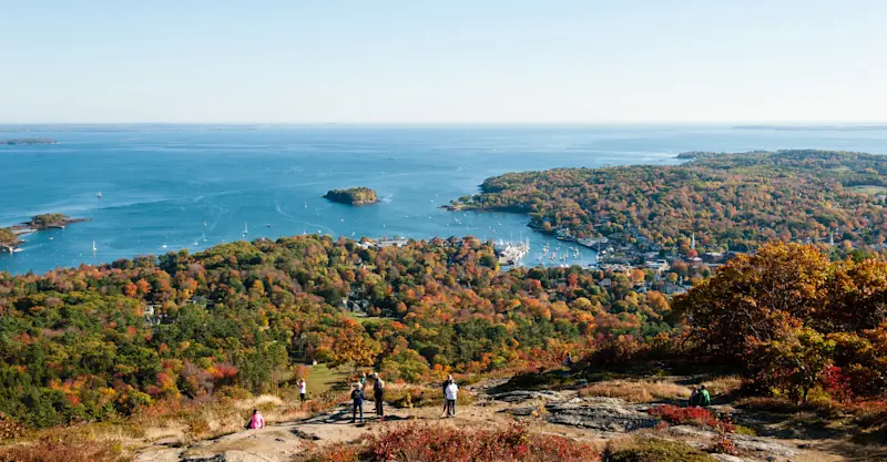 Camden harbor, Camden Hills State Park, Maine.