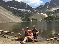 Deep within the mountains in Colorado. 