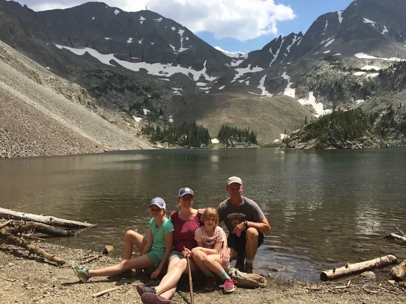 Deep within the mountains in Colorado. 