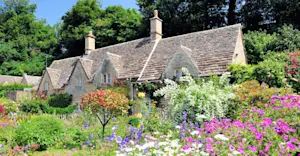 Cottage garden, Bibury, England.