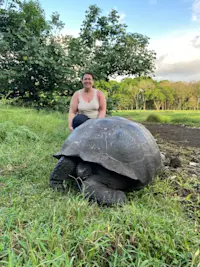Visiting Tortoise Camp in the Galapagos.