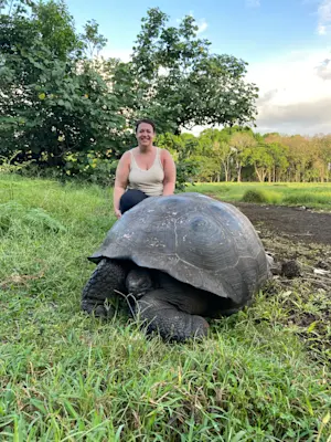 Visiting Tortoise Camp in the Galapagos.