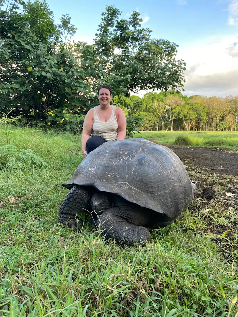 Visiting Tortoise Camp in the Galapagos.
