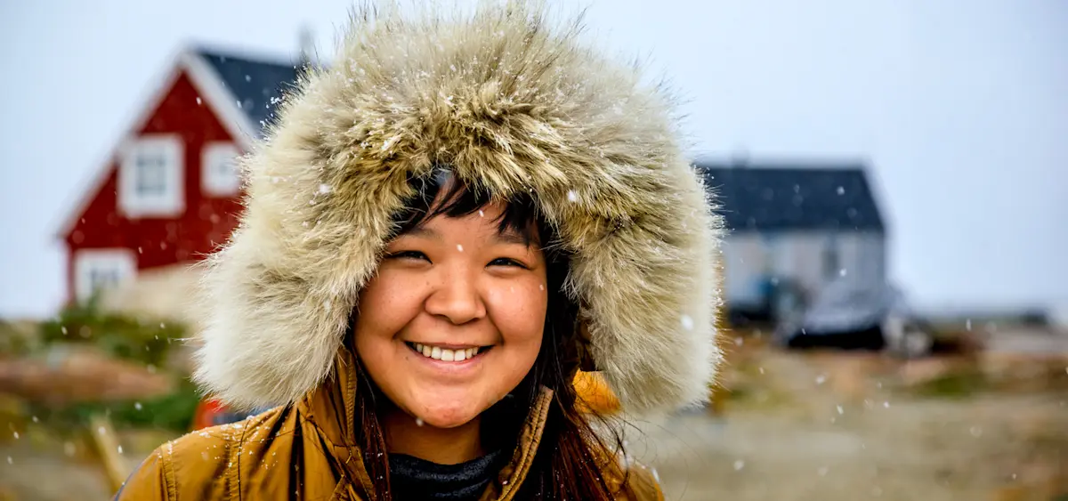 Greenlander girl, Tasiilaq, Greenland.