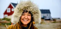 Greenlander girl, Tasiilaq, Greenland.