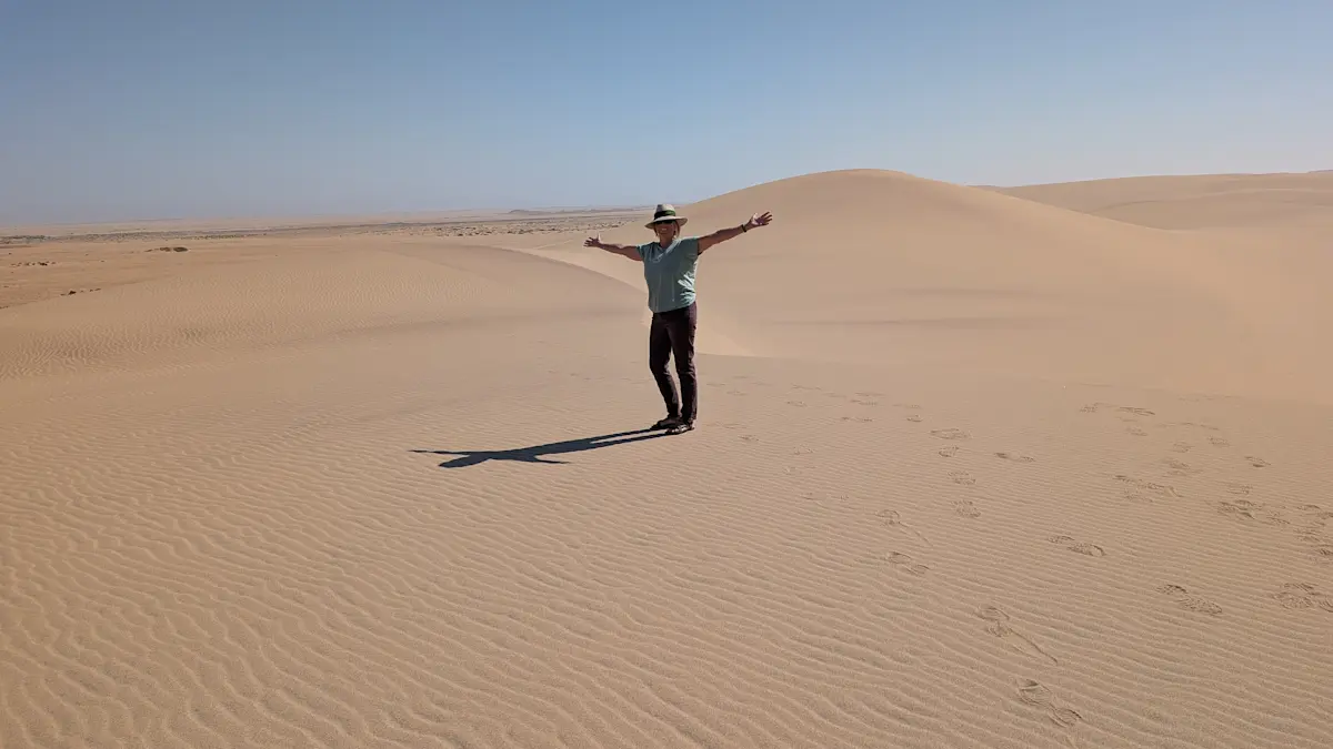 Out in the open of Skeleton Coast in Namibia.