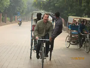 Everyone else took photos of the Taj. I took a rickshaw near it. Priorities. India. 