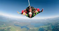 Free-falling into pure exhilaration while skydiving in New Zealand.