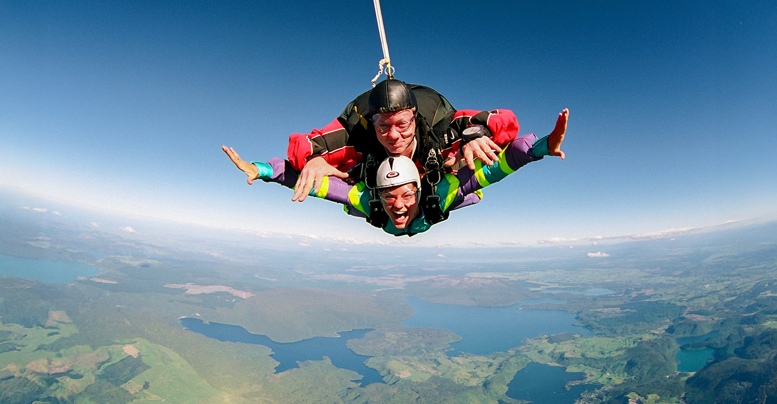Free-falling into pure exhilaration while skydiving in New Zealand.