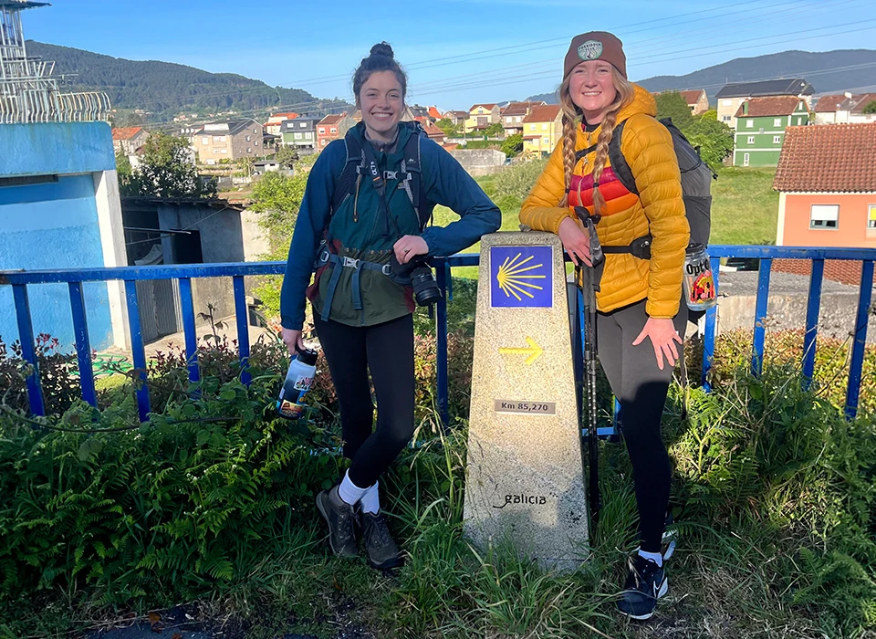 Walking the Camino de Santiago in Spain.