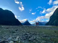 Walking through the stunning New Zealand.