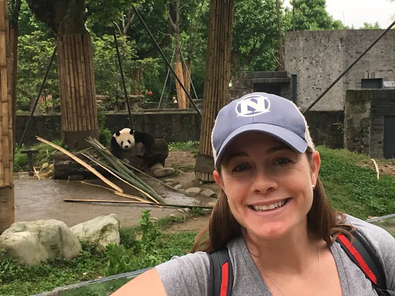 Enjoying time well spent with the Giant Panda in China.