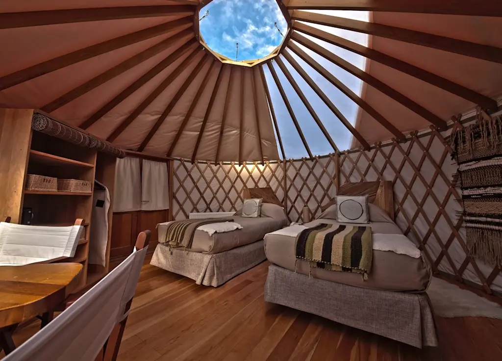 Patagonia Camp guest yurt interior