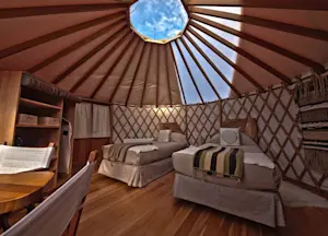 Patagonia Camp guest yurt interior