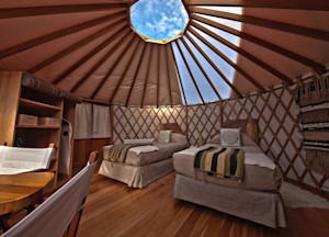 Patagonia Camp guest yurt interior