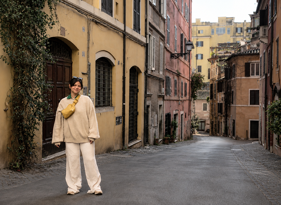 Exploring the historic streets in Rome, Italy.