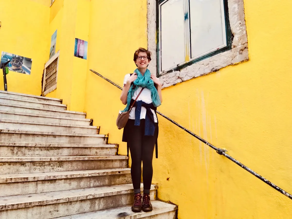 Feeling full of sunshine in Lisbon, Portugal.