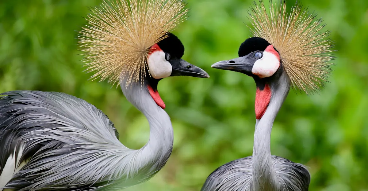 Gray crowned cranes, Uganda.