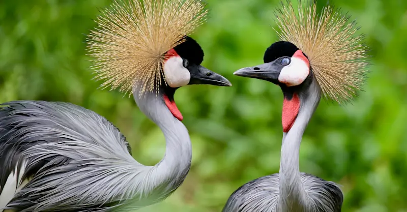 Gray crowned cranes, Uganda.