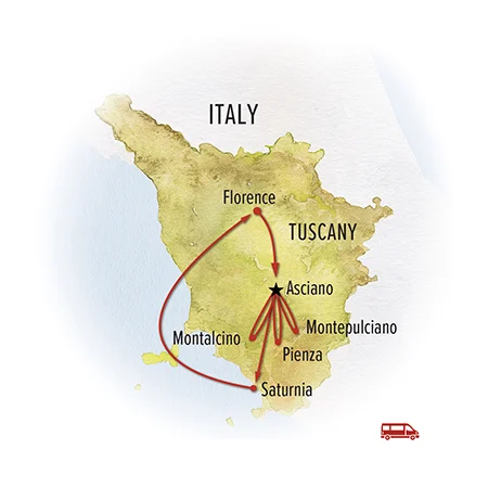 Trip map for Tuscany: La Dolce Vita