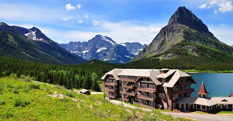 Many Glacier Hotel, Glacier National Park, Montana.