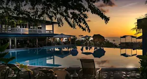 Pool at sunset