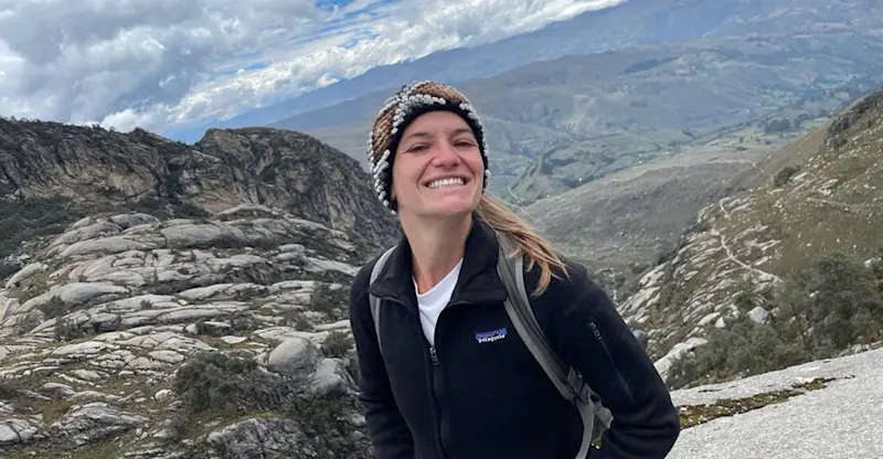 Hiking the world's highest tropical mountain range in Huascaran National Park, Peru.