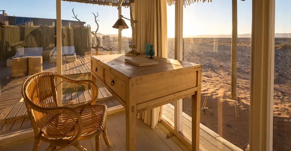 Room at Little Kulala, Kulala Wilderness Reserve, Namibia.