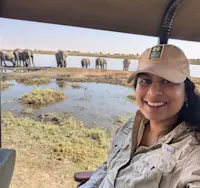 On a thrilling game drive by the Chobe River, Botswana.
