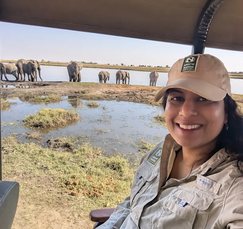 On a thrilling game drive by the Chobe River, Botswana.