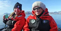 Nat Hab guests, Sermilik Fjord, Greenland.