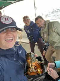 Certified fresh-caught lobster in Maine.