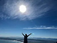 Taking in the views at the top of Table Mountain in Capetown, South Africa.