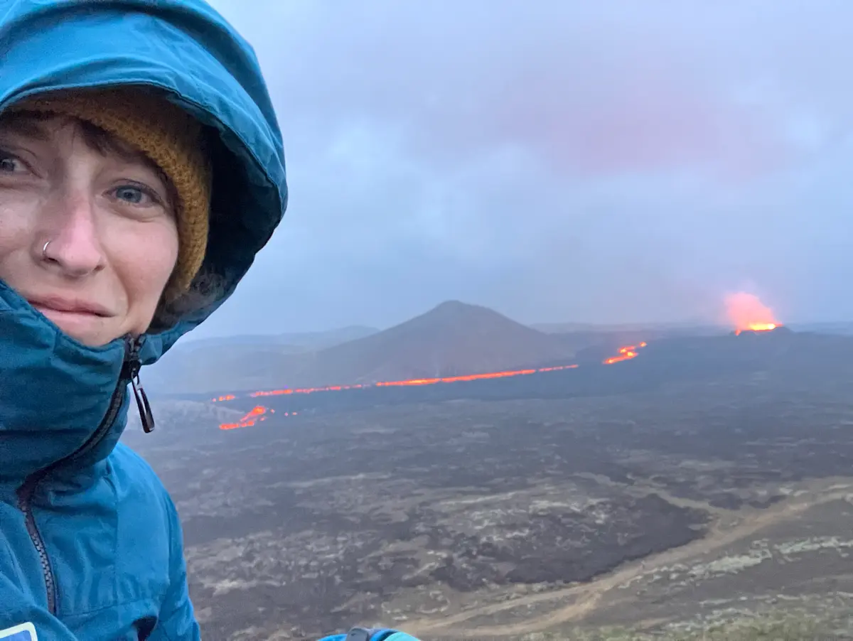 Active volcano in Iceland.
