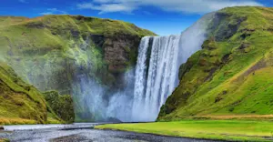 Skogafoss waterfall, Iceland.
