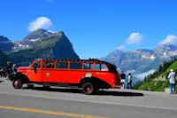 Glacier National Park Historic Red Bus, Montana.