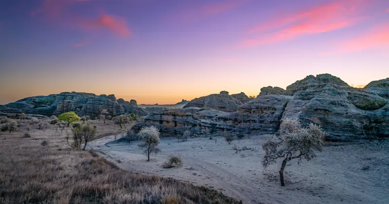 Sunset at Isalo National Park, Madagascar.