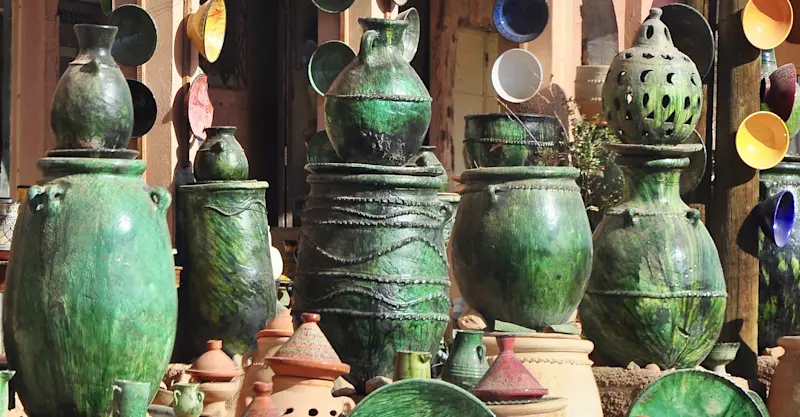 Moroccan pottery, Morocco.