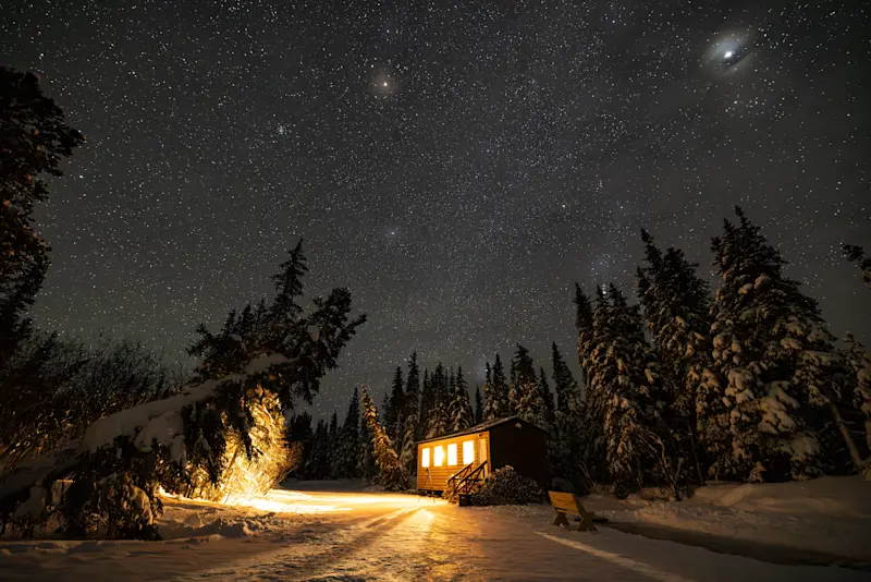 Nat Hab's Aurora Cabin, Churchill, Manitoba.